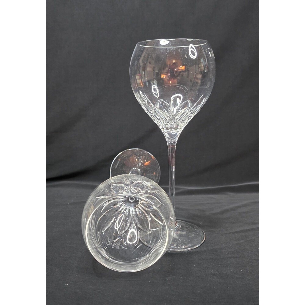 Vintage Wedgwood Knightsbridge Platinum Wine Glasses | Pair | Crystal England - Picture 6 of 11